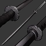 SWMKWP Wooden Katana Samurai Wooden Sword Practice Sword Swordsmanship Martial Arts Training Sword 39.24-Inch Overall Black/Yellow