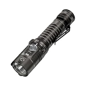RovyVon S23 Flashlight Super Bright 4000 Lumen,Long Lasting Rechargeable Searchlight with Simple Mechanical Rotary Switch,Magnetic Work Flashlights IPX8 Waterproof for Home,Hunting,Searching,Rescue