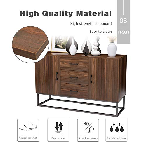 image for Mecor Sideboard Buffet Storage Cabinet, Industrial Style Sideboard, To
