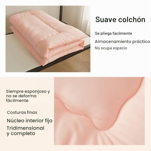 Miniatura 3 de Xldz Colchón Portátil Enrollable Para Suelo, Colchón Individual Tatami Para Dormitorio, Niños, Adultos, Estudiantes Azul, 100 X 190 Cm