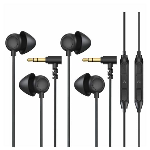 Hearprotek Sleep Earbuds, 2 Pairs Soft Comfortable in-Ear Earphones with mic-Low Profile Noise Reduction Headphones for Sleeping on Side, snoring, Yoga, Travel, Mediation & Relaxation