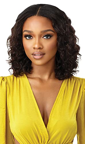 Outre Mytresses Gold Label Leave Out Human Hair Wig - ARUBAN WAVE 12" (Natural Brown)