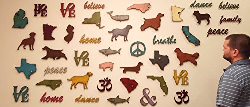 Breathe Metal Wall Art Home Decor - Handmade - Choose 13", 17", 24" Or 30" Wide - Choose Your Patina Color #TOP6