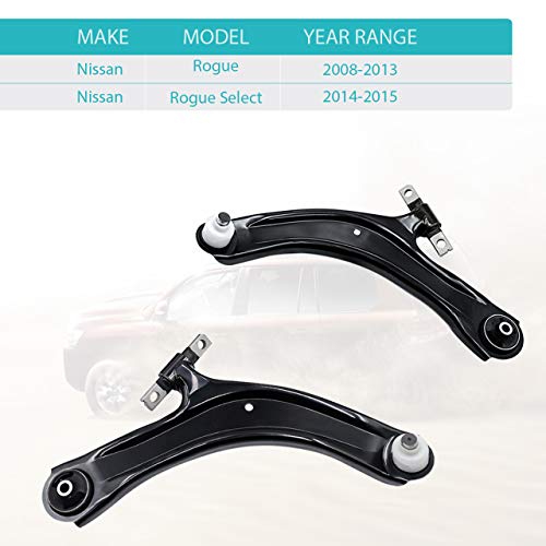 Front Lower Control Arms With Ball Joint Bushing 2Pcs Compatible With 2008-2013 Nissan Rogue 2014-2015 Nissan Rogue Select Rk621452 Rk621453 #TOP5