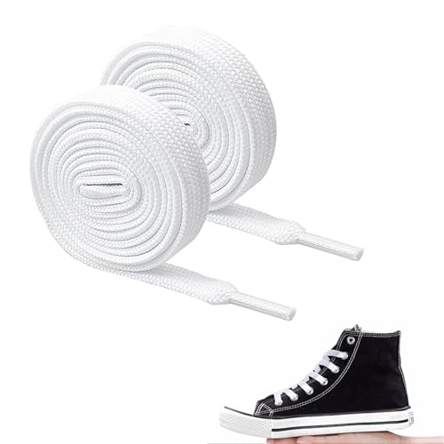 2Pcs White Shoe Laces Durable Trainers Athletic Boots Replacement Strings