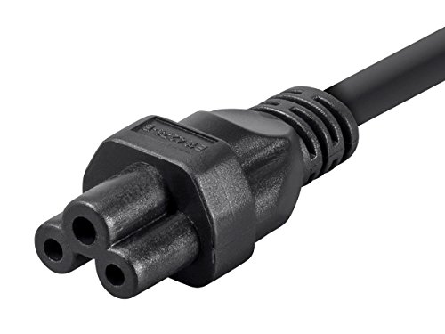 Monoprice Power Cord - Nema 5-15P To Iec 60320 C5, 18Awg, 10A/1250W, 3-Prong, Black, 6Ft #TOP2