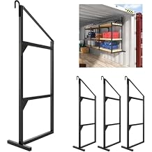 Heavy Duty Shipping Container Shelving Brackets 4 Pack, 3-Tier Steel Rack