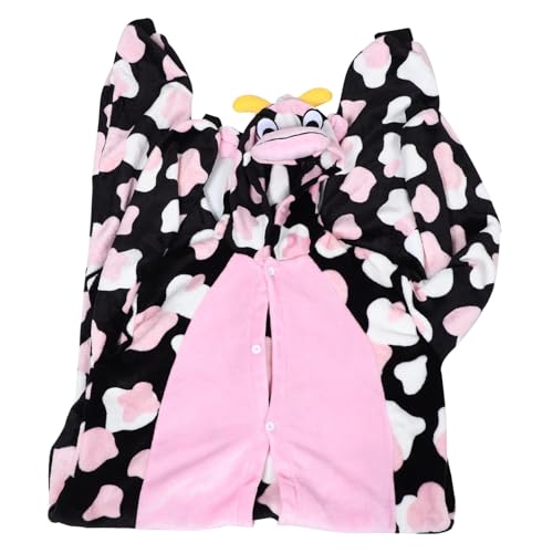 Combinaison pyjama flanelle motif rose à offrir pour un hiver chaleureux
