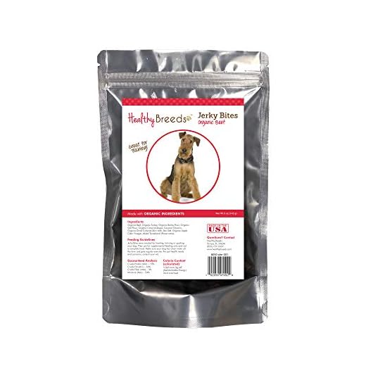 Healthy Breeds Airedale Terrier Jerky Bites Beef Recipe Dog Treats 5 oz