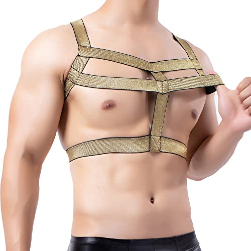 Mens Harness Belt Body Chest Elastic Halter Nylon Shoulder Strap Club Wear Costume