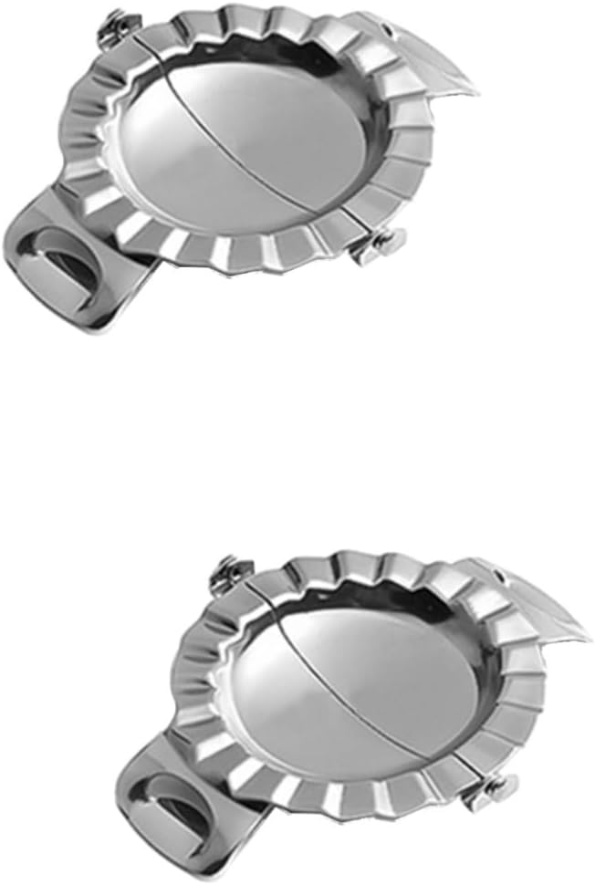 Garneck 2pcs Stainless Steel Dumpling Maker Food-grade Press Tool for Easy Homemade Dumplings Empanadas and Ravioli Small for Kitchen and Restaurant Use