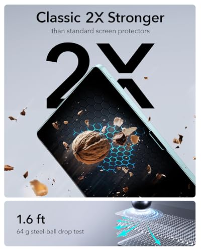 Image of ESR 2 Pack Screen Protector for iPad Air 11 Inch M4 /M3 /M2 2026 /2025 /2024 (8th /7th /6th Generation), 9H Tempered Glass Screen Guard with Ultra Fit Tray, Apple Pencil Support, Scratch Resistant