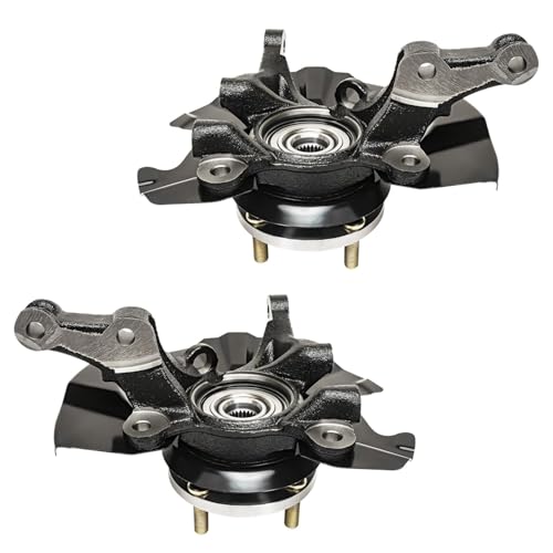 Image of Detroit Axle - Front Steering Knuckles w /Wheel Hubs + Coil Spring Struts Sway Bars Replacement for 2006-2011 Hyundai Accent - 6pc Set