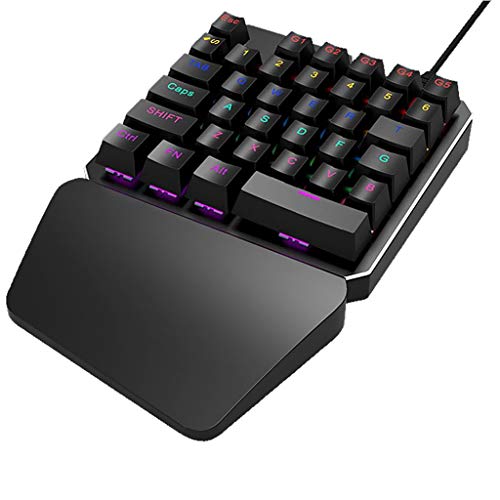 Clavier de jeu rétroéclairé à une main avec 35 touches pour joueur