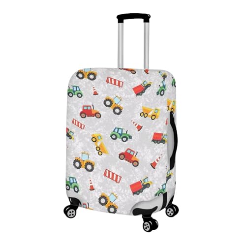 Image of Coloranimal Engineering Vehicle Luggage Covers Travel Luggage Covers Elastic Washable Suitcase Cover Protector Fashion Luggage Protector Travel Accessories Fit 18-21 inch