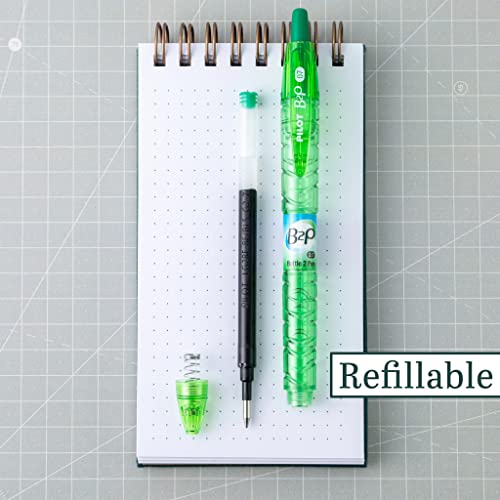 Pilot B2P Colors - Bottle To Pen Refillable & Retractable Rolling Ball Gel Pen Made From Recycled Bottles, Fine Point, Assorted Color G2 Inks, 14-Pack (15355) #TOP1