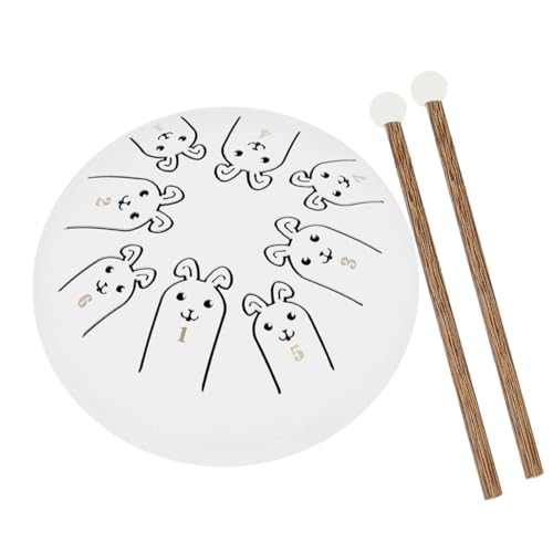 Vaguelly 1 Set Steel Tongue Drum Meditation Instrument for Beginners Durable for Music Education Yoga and Performance