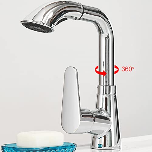 Grifo de baño con spray extraíble que soluciona la limpieza de lavabos incómodos 6