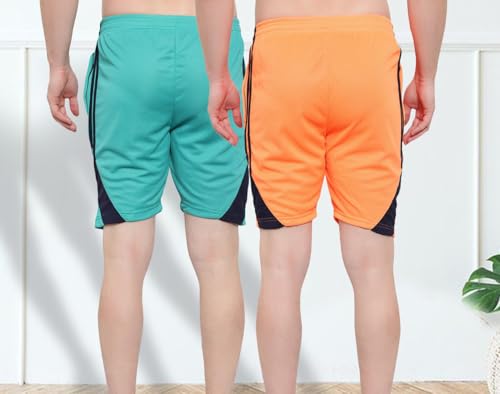 Image of DIA A DIA Men's Polycotton Running Sports Gym Shorts Pack of 2