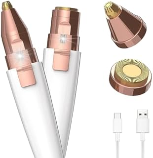 Sk New Painless Lip Hair Removel 2 in 1 Hair Removing White Eyebrow Trimmer 2 in 1 Painless Eyebrow Trimmer and Facial Hair removel 2 in 1 jari Flawless and Epilator, Lips Hair Removel, GRE-P195