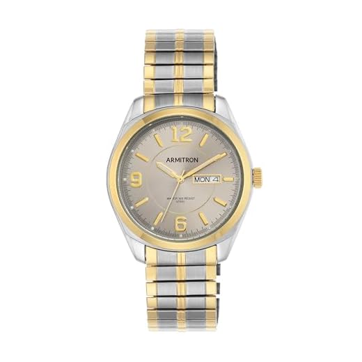 Armitron Men's 204591GYTT Two-Tone Expansion Band Dress Watch