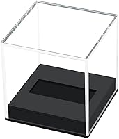 Vista 2 de Estuche transparente de exhibición de discos de hockey acrílico con soporte para exhibición de discos de hockey, caja de protección