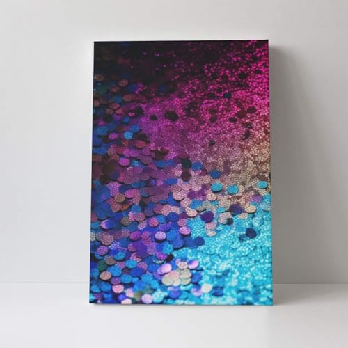 Impression murale encadrée paillettes 40x60cm art moderne salon
