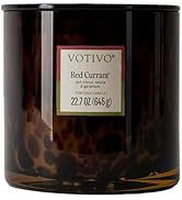 Votivo Red Currant Tortoise Scented Candle | 22.7 oz Soy Wax Blend | Decorative Home Decor Tortoi...