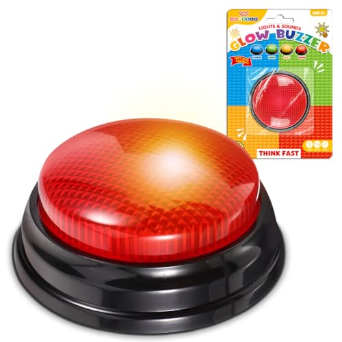 Image of Wembley Buzzer for Games Project Quiz with Siren Sound & Lights Battery Operated Portable Compact Non-Toxic Safe Answer Buzzer for Kids Adults Teacher - Pack of 1