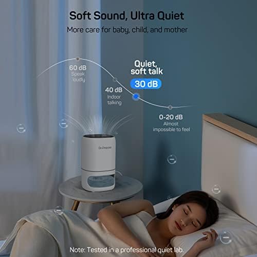 Dr.Prepare 1000ml Dehumidifiers for Home, 2-in-1 Dehumidifier and Air Purifier with Filter, Auto Off & Timer, Ultra Quiet, Low Energy Portable Small Electric Dehumidifier for Bedroom Bathroom Wardrobe