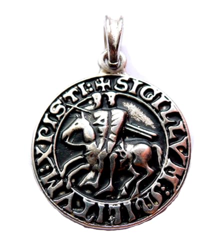 Pendentif templier argent 925 anti allergie peau sensible