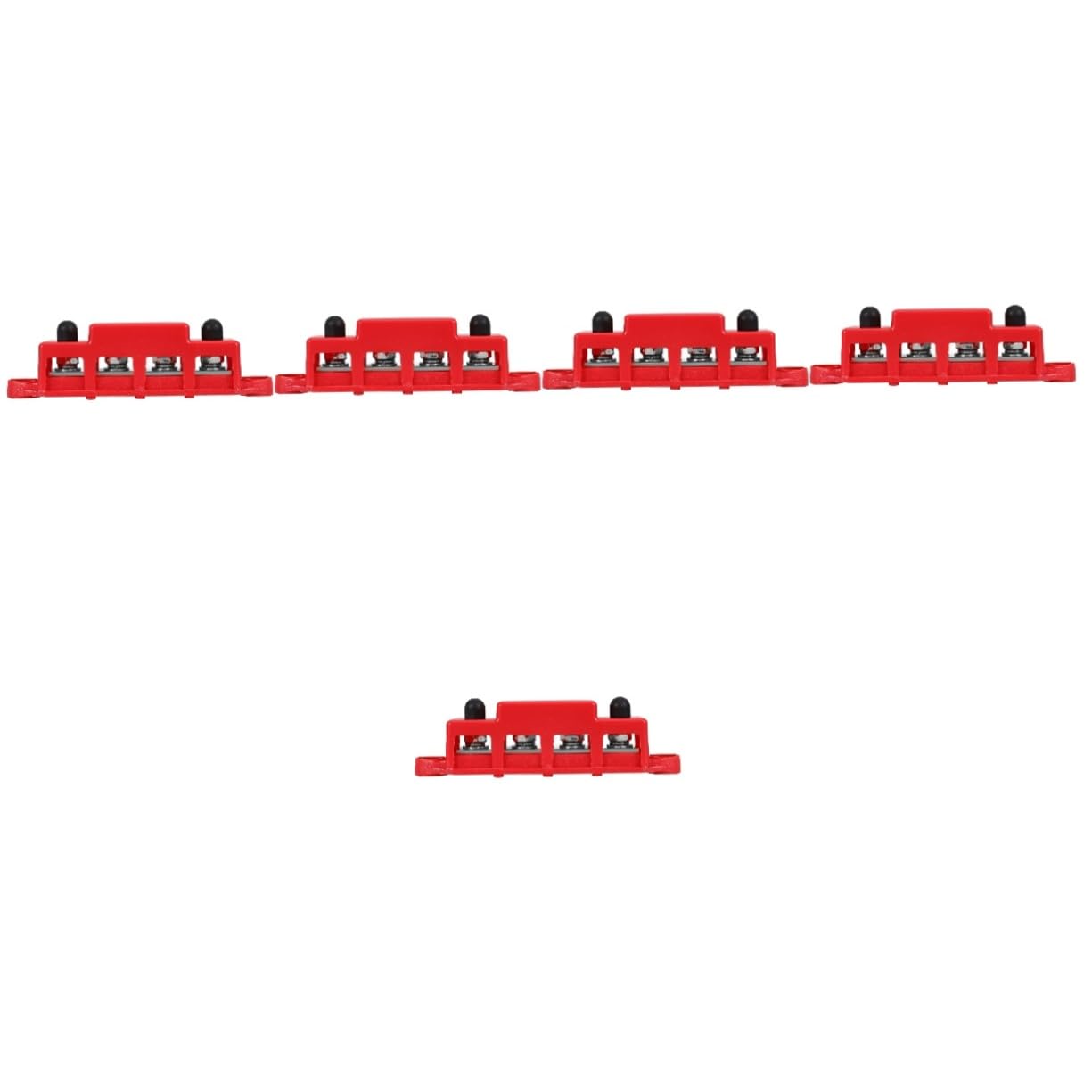 Gatuida 5pcs Car Modified Power Distribution Block Fuse Block Speaker Distribution Block Marine Bus Bar Positive Bus Bar Power Terminal Block Ground Bus Bar Rv Replacement Parts