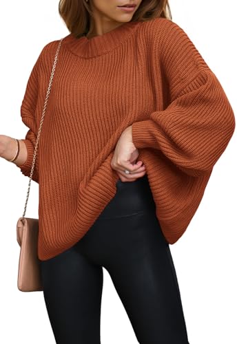 PRETTYGARDEN Womens Sweaters Fall 2025 Oversized Chunky Knitted Pullover Sweater Casual Long Sleeve Crewneck Cute Sweaters