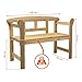 Spetebo 2-Sitzer Holz Gartenbank mit Armlehnen Belastbarkeit 180 kg - 118 x 78 cm - Holz Sitzbank für 2 Personen - Massivholz Friesenbank Parkbank Holzbank Möbel für Balkon Terrasse Garten