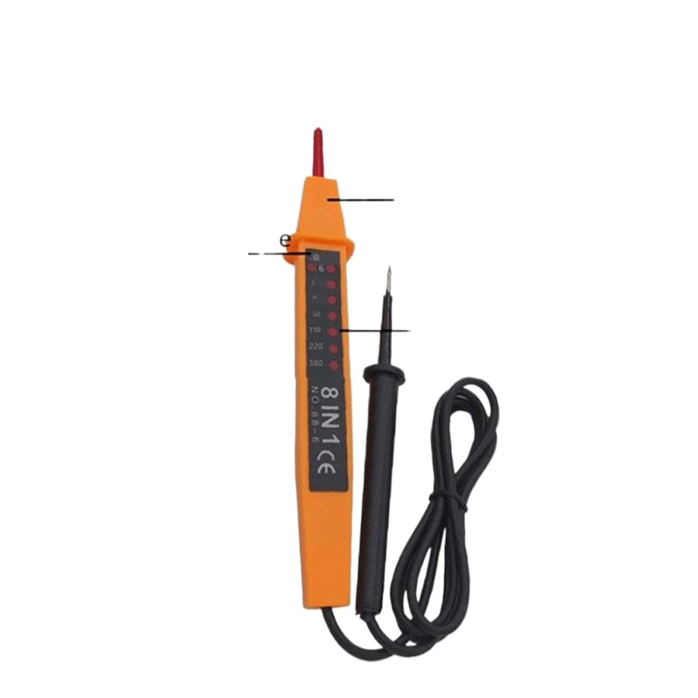 Acht-in-einem-Spannungsprüfstift AC DC 6–380 V automatischer elektrischer Detektor mit LED-Licht