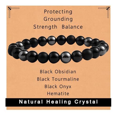 Gracayfr Black Tourmaline Healing Bracelet