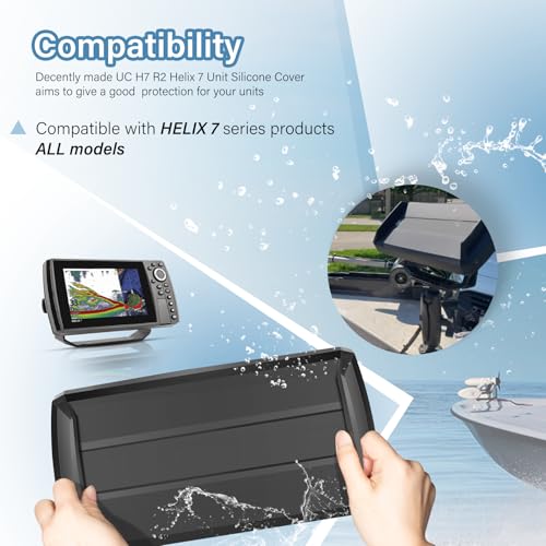 780044-1 UC H7 R2 Helix 7 Unit Cover Silicone Cover Fit for Helix 7 Series Fish Finder Silicone Waterproof Screen Protection