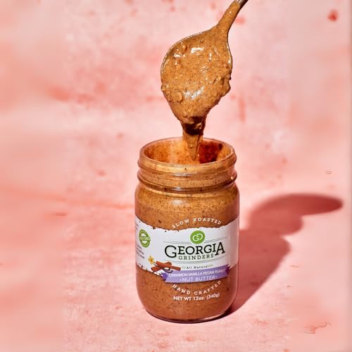 Image of Georgia Grinders Cinnamon Vanilla Pecan-Peanut Butter Blend, Non-GMO, Gluten Free, No Palm Oil, No Added Sugar, Vegan Friendly, 12 Ounce (1 Pack)