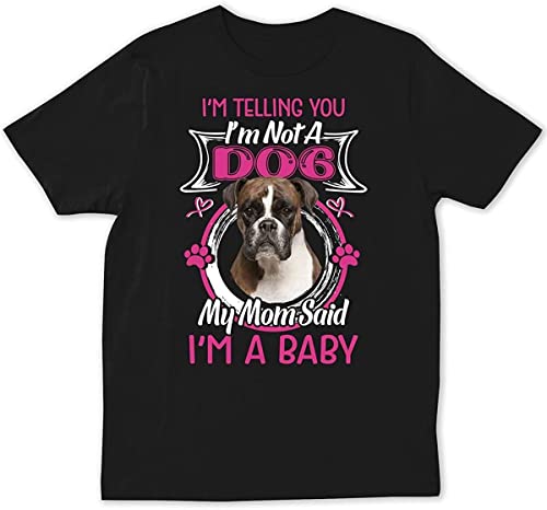 LIPENGH59 Funny Boxer Owner Mom Dad Gift Christmas Fur Vintage T-Shirt Black T-Shirts à Manches Courtes(3X-Large)