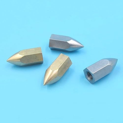 MKVAXR 2 uds latón/Inoxidable 6,35mm M6 Tuercas hexagonales Tipo Bala Cabeza Eje Fijo Soporte Adaptador de hélice, for DIY Accesorios de Modelo de Barco RC Componentes del Eje del Barco(Brass) - imagen 4