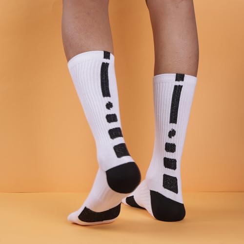 5 Pair Pure Premium Cotton Pairs, Migh Ankle Calf Length, Free Size, Sports Edition Socks, Casual Design, For Men- Stretchable Free Size Anti Odur Sweat Free Anti Slip2