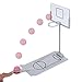 Jouet de Panier de Basket-ball, Mini Jeux de Basket-ball Pliables de Bureau à la Maison Amusants pour Enfants