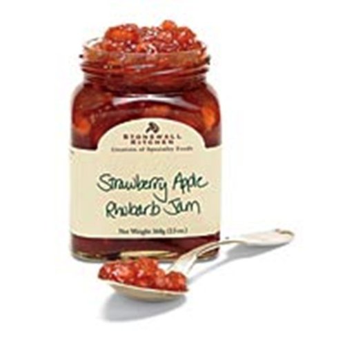 Stonewall Kitchens Strawberry Apple Rhubarb Jam 13-Ounce Jars (Pack of 6)