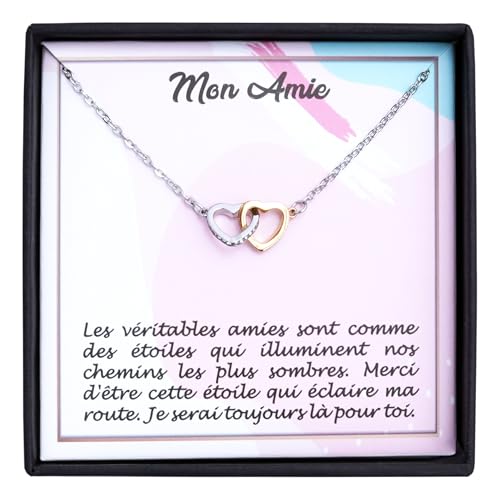 Collier avec message d'amitié TILOVE en acier chirurgical 42-47cm pour femme