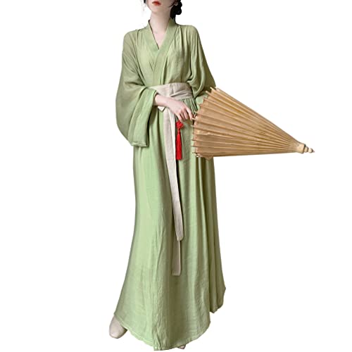 Hanfu costume chinois aux finitions soignées et col croisé dynastie Wei