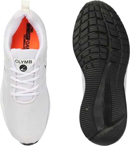 CLYMB Jimmy White Mesh Running Shoes - Image 7