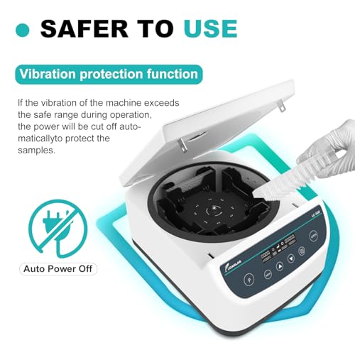 JOANLAB Centrifuge Machine Lab Benchtop Microplate Centrifuge 96-Well Plate x 4| Low Speed Control 500-4000rpm,2146xg RCF Digital Centrifuges w/Timer