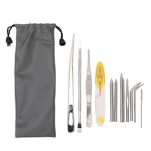 Leapiture 12Pcs Paracord Stitching Set Stainless Steel Paracord Weaving Set Multi Purpose Paracord Kit Paracord Tool Kit with Needles for Craft