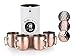 Produktbild Buddy´s Bar - Moscow Mule Becher, 500 ml, hochwertiger Edelstahl-Becher, lebensmittelecht, Hammerschlag-Effekt, Cocktail-Tasse inkl. Geschenkbox, gehämmert, Kupfer Antik, 4er Set