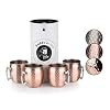 Buddy  s Bar - Moscow Mule Mug 500ml High Quality Stainless Steel Cup Food Grade Hammered Effect Cocktail Cup incl. Hammered Gift Box